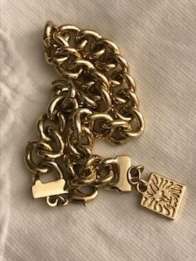 Anne Klein gold-tone curb chain chunky bracelet